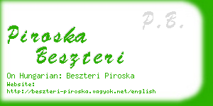 piroska beszteri business card